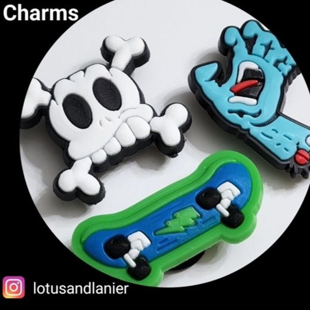 Shoe Charms Skater Charms Set of 3